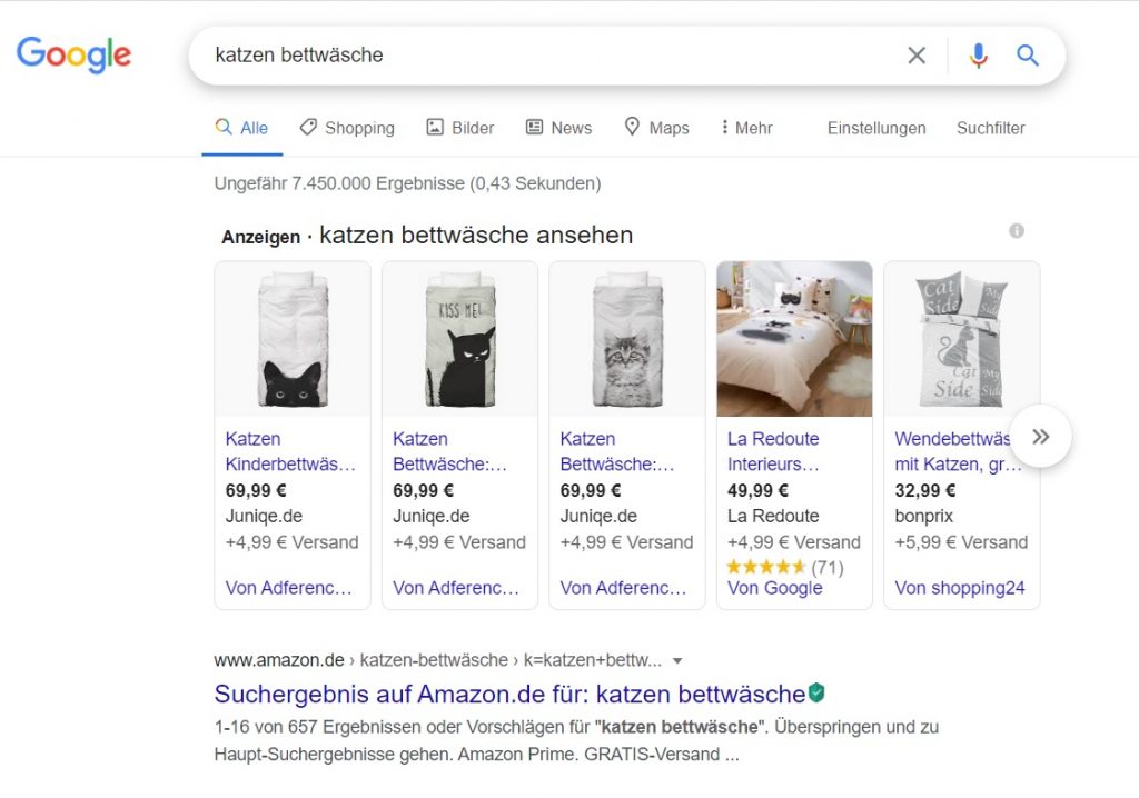 Suchkampagne nicht generisch